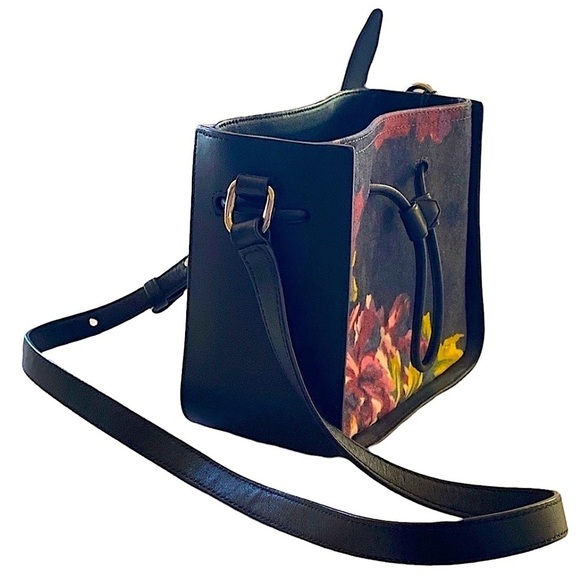 Vintage Philip Lim 3.1 Mini Shoulder Bag Floral Leather/Denim Pastel 8.5 x 7 x 4 - Picture 1 of 12